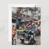 Carte Postale Chaos à Delhi (Devant / Derrière)