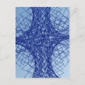 Carte Postale chaos bleu art abstrait (Devant)