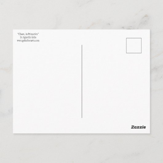 Carte Postale Chaos, dans les primaires (Dos)