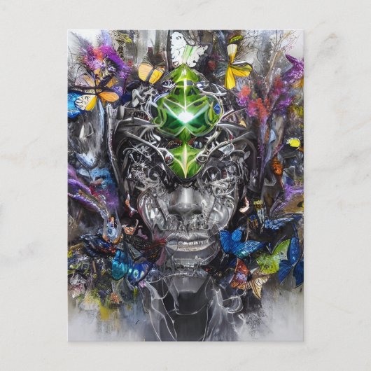 Carte Postale Chaos Man AI Art (Devant)
