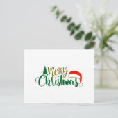 Carte Postale Chapeau de Père Noël Joyeux Noël (Debout devant)