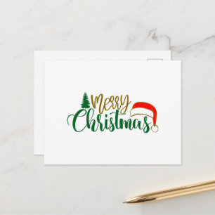 Carte Postale Chapeau de Père Noël Joyeux Noël