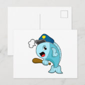 Carte Postale Chapeau de policier Poisson-Policier (Devant / Derrière)