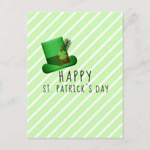 Carte Postale Chapeau jour de la Saint-Patrick Irlande Rayure ve