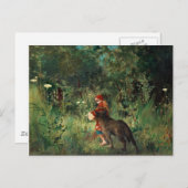 Carte Postale Chapeau rouge avec loup (Devant / Derrière)