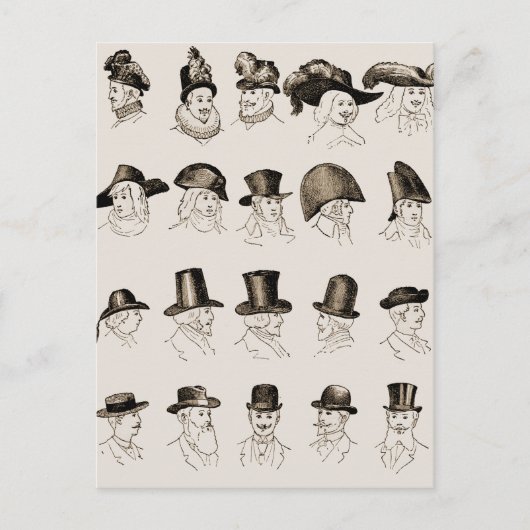Carte Postale Chapeaux Anciens (Devant)