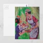 Carte Postale Chapeaux de salade collage (Devant / Derrière)