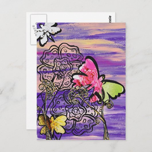 Carte postale Chapeaux Papillon (Devant / Derrière)