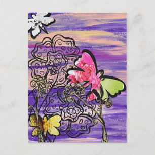 Carte postale Chapeaux Papillon