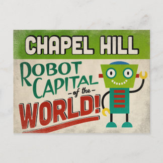 Carte Postale Chapel Hill Caroline du Nord Robot - Vintage amusa