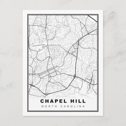 Carte Postale Chapel Hill Map (Devant)