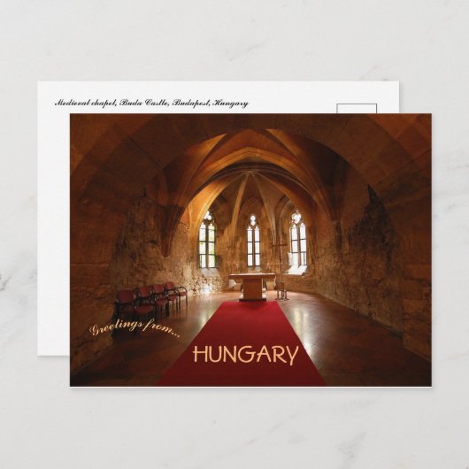 Carte Postale Chapelle À Buda Château Budapest Hongrie (Devant / Derrière)