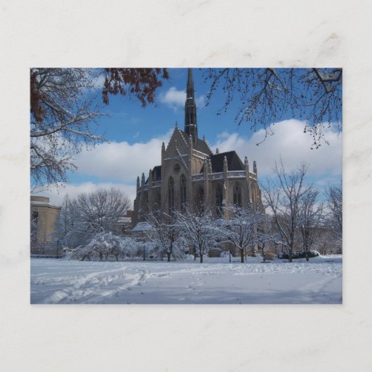 Carte Postale Chapelle dans la neige (Devant)