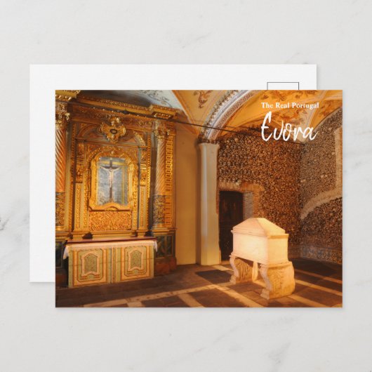 Carte Postale Chapelle des os - Evora - Le vrai Portugal (Devant / Derrière)