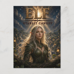 Carte Postale Chapelle Elf Toile Étoilée Cinéma Sombre