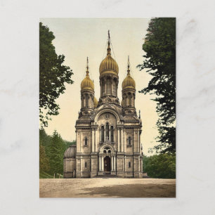 Carte Postale Chapelle grecque, Wiesbaden, Hesse-Nassau, Allemag