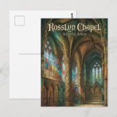 Carte Postale Chapelle Rosslyn Écosse (Devant / Derrière)