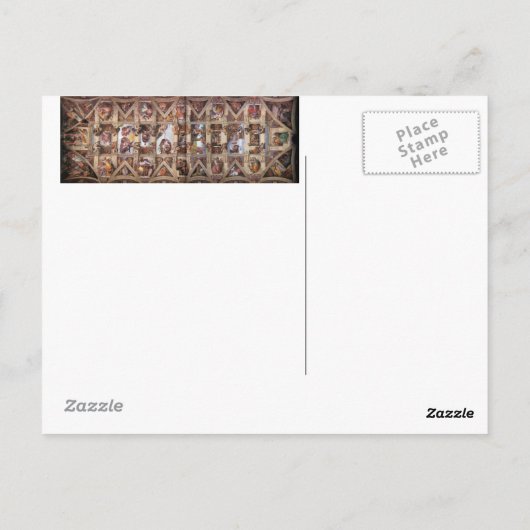 Carte Postale Chapelle Sixtine Plafond (Dos)