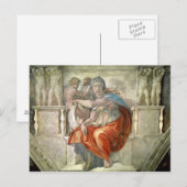 Carte Postale Chapelle Sixtine Plafond : Delphic Sibyl (Devant / Derrière)