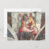 Carte Postale Chapelle Sixtine Plafond : Prophète Jeremiah (Devant / Derrière)
