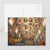 Carte Postale Chapelle Sixtine Vatican (Devant / Derrière)