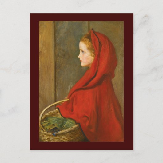 Carte Postale Chaperon rouge par Millais (Devant)