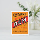 Carte Postale Chapins Pure Vieux Étiquette de rhum (Debout devant)