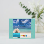 Carte Postale Chaque Bunny Aime La Plage Floride Pâques (Debout devant)