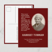 Carte Postale Chaque Citation de BHM HARRIET TUBMAN (Devant / Derrière)