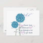 Carte Postale Chaque fleur qui a fleuri... (Devant / Derrière)