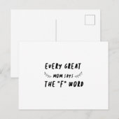 Carte Postale Chaque Grande Maman Dit Que Le Mot "F" Dit Drôle (Devant / Derrière)