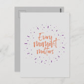 Carte Postale Chaque instant compte Citations de motivation (Devant / Derrière)