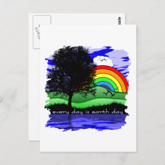 Carte Postale Chaque jour est Jour des terres (Devant / Derrière)