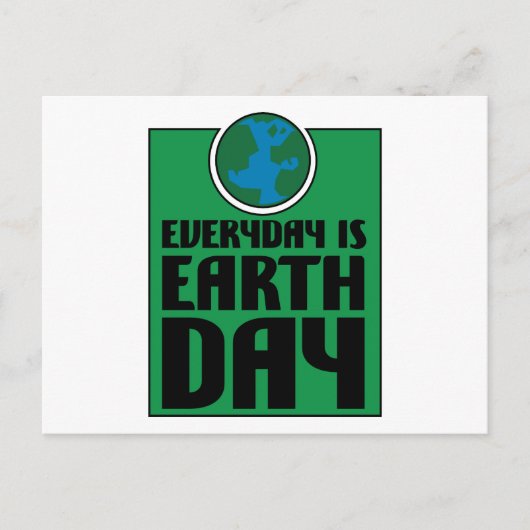 Carte Postale Chaque jour est Jour des terres (Devant)