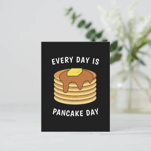 Carte Postale Chaque Jour Est Pancake Day Sirop D'Érable Et Beur (Debout devant)