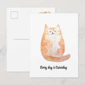 Carte postale "Chaque jour est un Caturday" (Devant / Derrière)