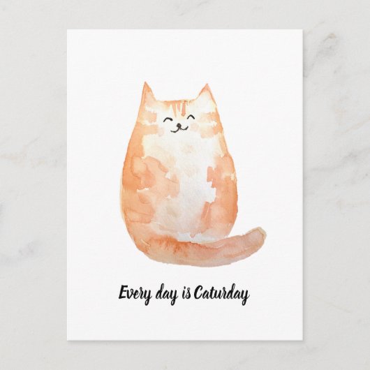 Carte postale "Chaque jour est un Caturday" (Devant)