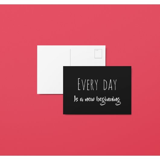 Carte Postale Chaque Jour Est Un Nouveau Début Positif Affirmati