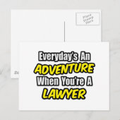 Carte Postale Chaque jour est une aventure...Avocat (Devant / Derrière)