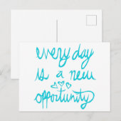 Carte Postale Chaque jour est une nouvelle opportunité (Devant / Derrière)