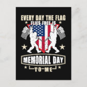 Carte Postale Chaque jour où le drapeau flotte librement est le  (Devant)