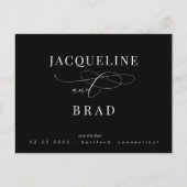 Carte Postale Chaque mariage B/W Enregistrer la date (Devant)