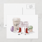 Carte Postale Chaque matin glamour (Devant / Derrière)