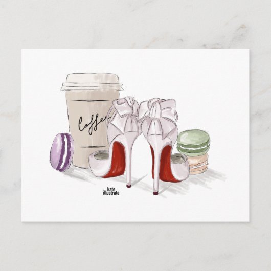 Carte Postale Chaque matin glamour (Devant)