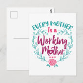Carte Postale Chaque mère est une mère qui travaille (Devant / Derrière)