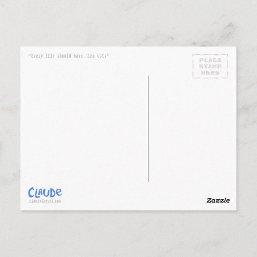 Carte Postale Chaque vie devrait avoir neuf chats (Dos)