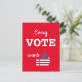 Carte Postale Chaque vote compte le vote des électeurs aux USA (Debout devant)