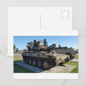Carte Postale Char de combat Camouflage Désert  (Devant / Derrière)