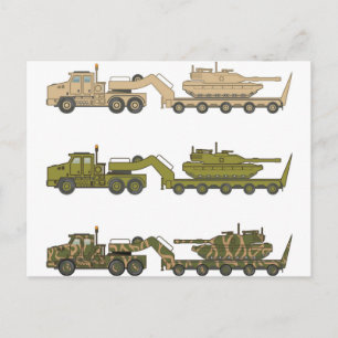Carte Postale Char de traction de camion militaire