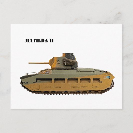 Carte Postale Char d'infanterie britannique Matilda II (Devant)